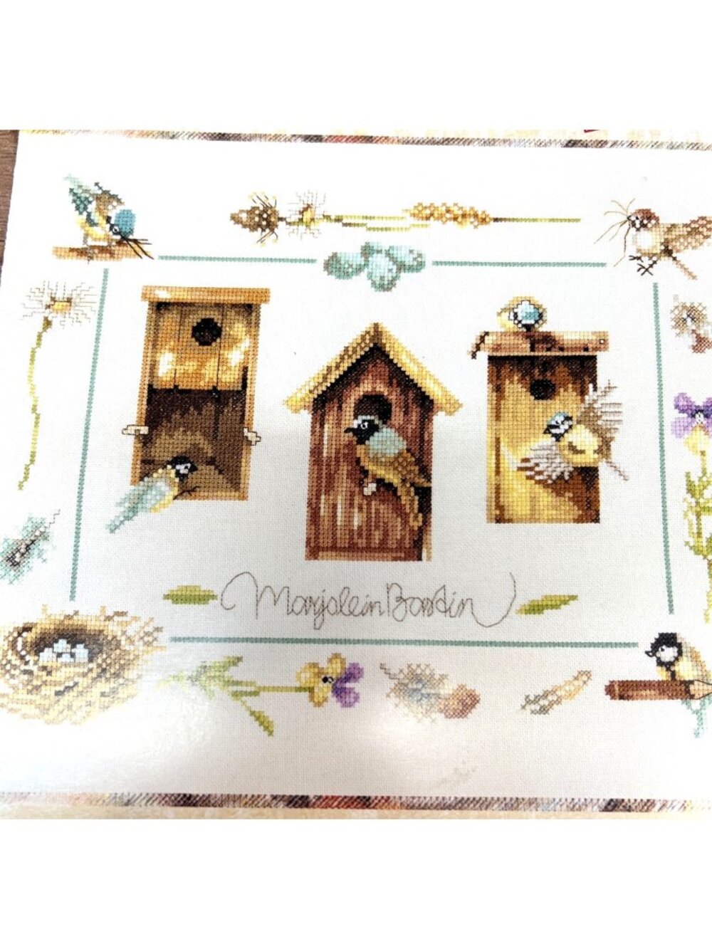 Marjolein Bastin No Vacancy Cross-Stitch Chart With Birdhouses By Lanarte